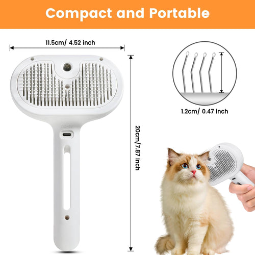 3-in-1 Pet Hair Removal Steam Brush