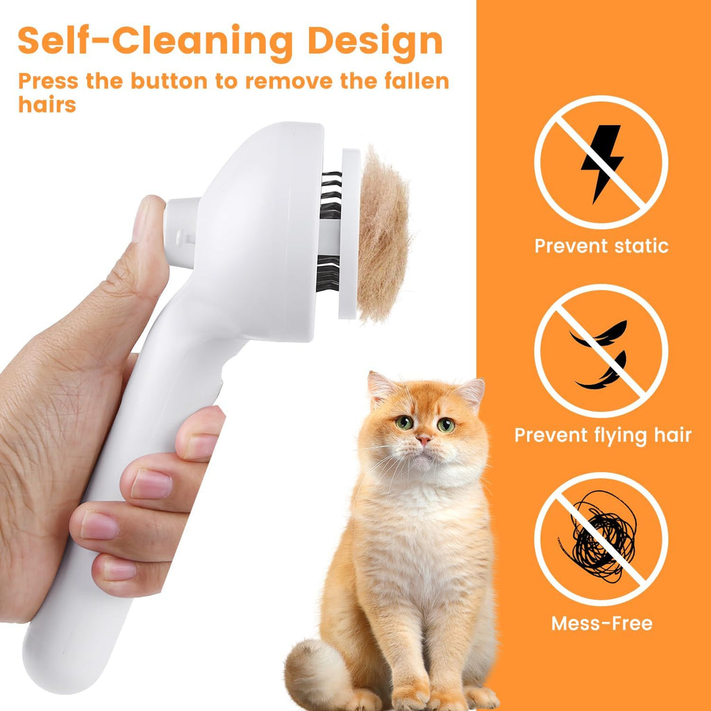 3-in-1 Pet Hair Removal Steam Brush