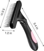 Double Row Pet Deshedding Grooming Comb